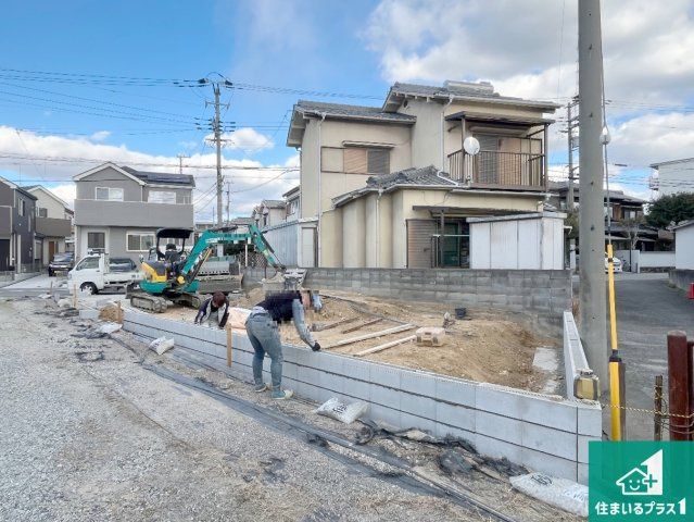 明石市魚住町西岡　第22期　新築一戸建ての外観|周辺は落ち着いた街並みの住宅地！子育てがしやすい住環境です！まだ未完成ですが、現地でしかわからない事もございます。是非一度ご覧ください。