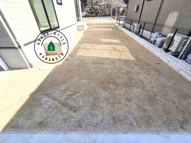 合志市野々島第3-1棟（1号棟）の庭|お庭で自由な時間を過ごせます。