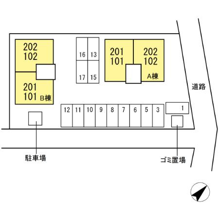 ｓｏｎｉａ　B棟の区画図