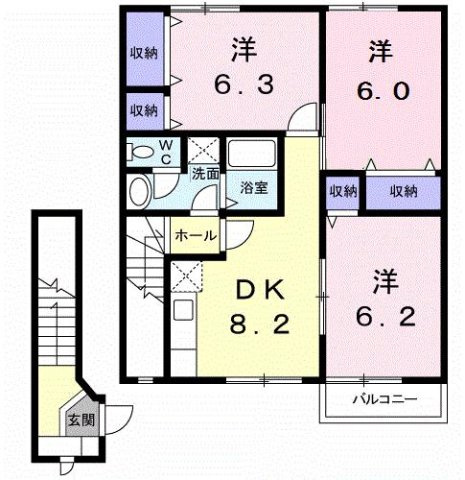 シャルムＣの間取り