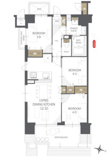 【間取り】ヴィオスガーデン城山 