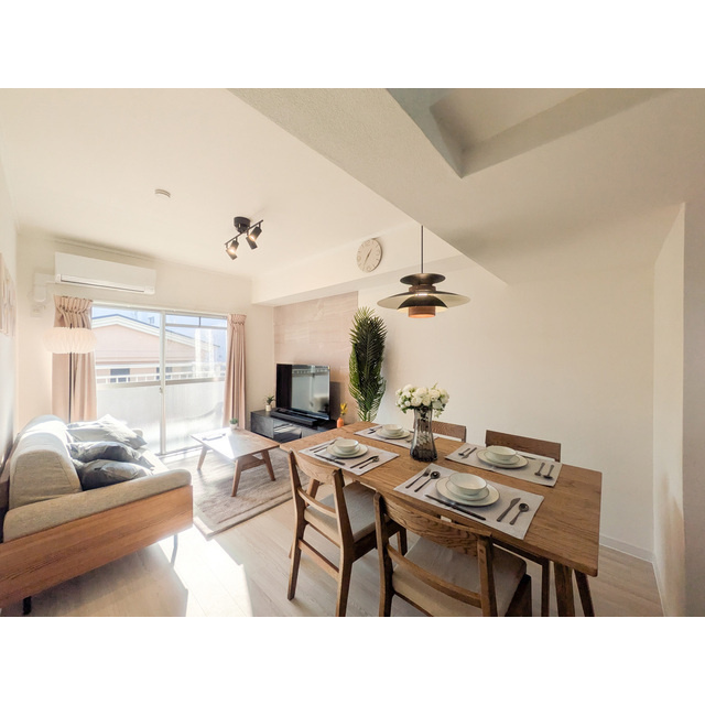 荻嶋グリーンハイツの居間・リビング|おしゃれなリビングです