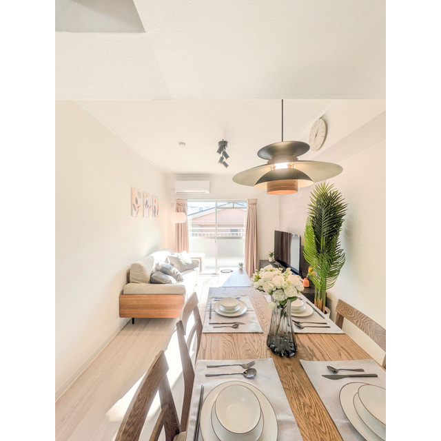 荻嶋グリーンハイツの居間・リビング|ゆったり過ごせる居間です