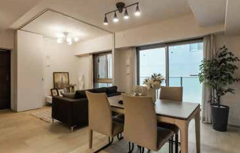 プレミスト神楽坂の居間・リビング