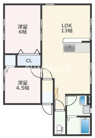 プラドール　C棟の間取り
