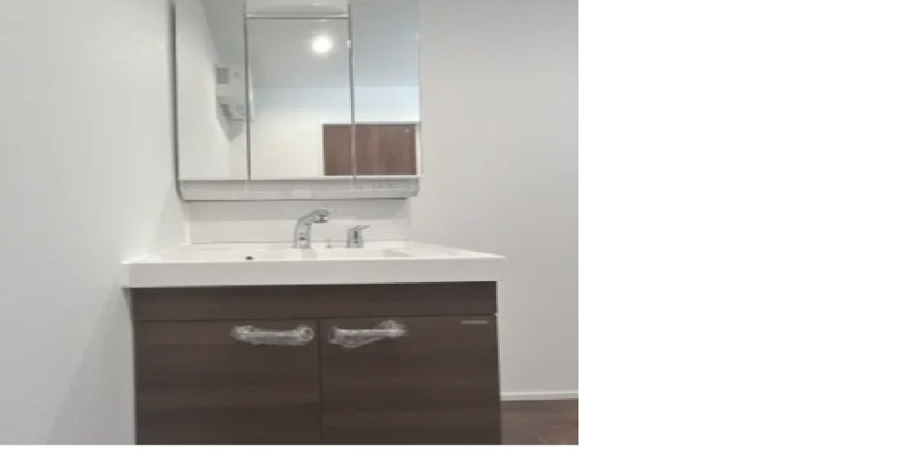 八代市古閑中町築後未入居の独立洗面台