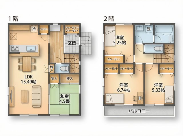 【間取り】 | 立川市上砂町4丁目　中古戸建