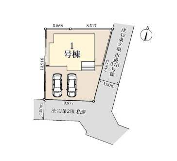 蓮田市根金　新築一戸建て　リーブルガーデン　01の区画図|【全1棟・1号棟】