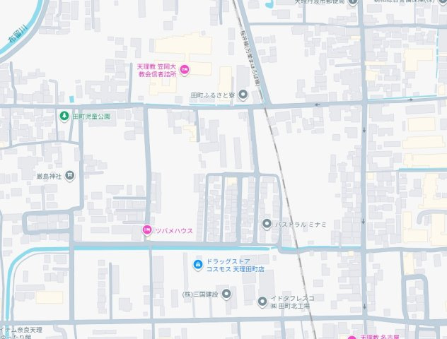 天理市田町　第8期　新築一戸建ての地図