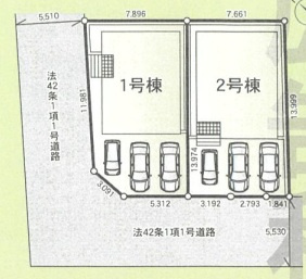 【区画図】 | 愛川町　春日台　全2棟