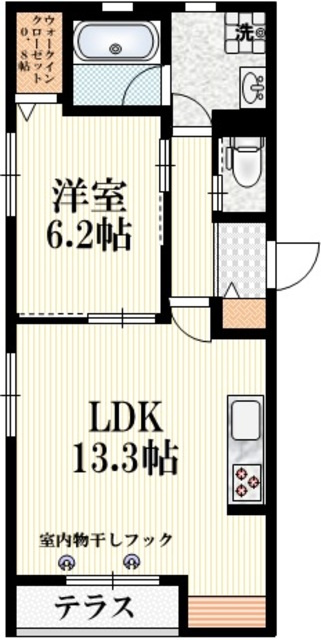グランテラス楪（ユズリハ）の間取り