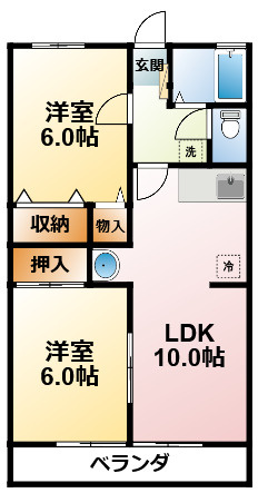 シティハイムヒロAの間取り