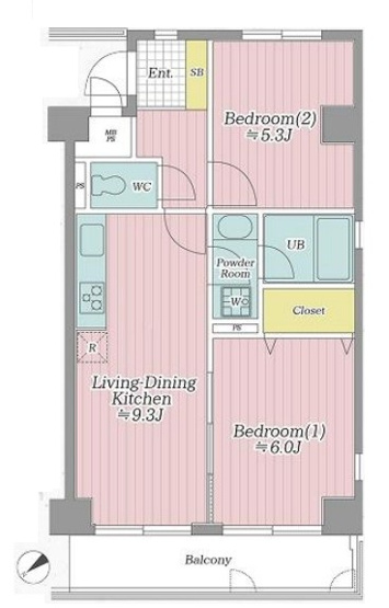 【間取り】 | サンピア浮間舟渡 | 北西・南西・南東向きの角部屋です！各居室の開口部がありますので、陽当たり・通風良好です！