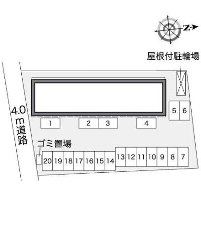 レオパレスオリーブの区画図