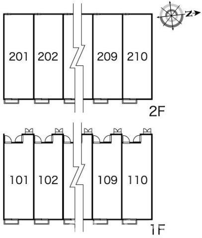 レオパレスオリーブの区画図