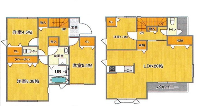 ◎茅ヶ崎市甘沼　建築条件なし　売地の参考プラン|参考プラン☆