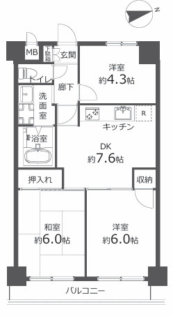 金町ハイツの間取り