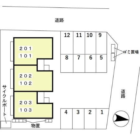 サンドミールの区画図