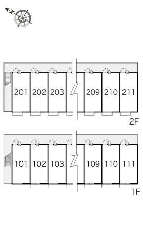 レオパレスブレッツァの区画図