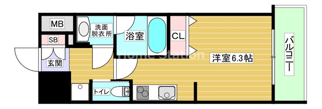 【間取り】 | パークフラッツ弁天町駅前