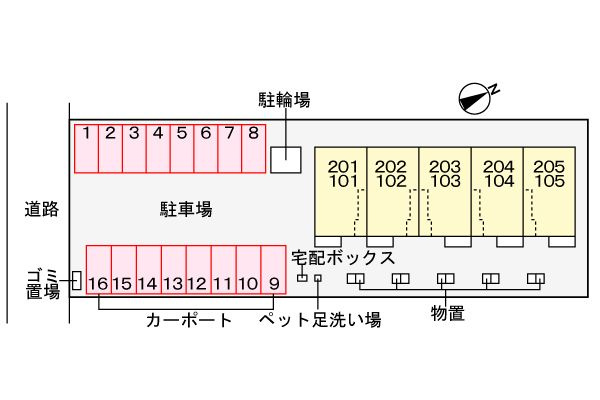 ディア　スマイルの駐車場