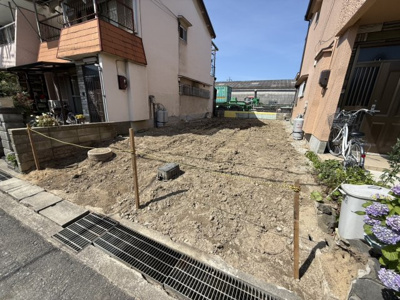 【前面道路含む現地写真】 | 【プレイワーク鳥飼本町3丁目】鳥飼北小・新築建売・4LDK | 前面道路含む現地写真です