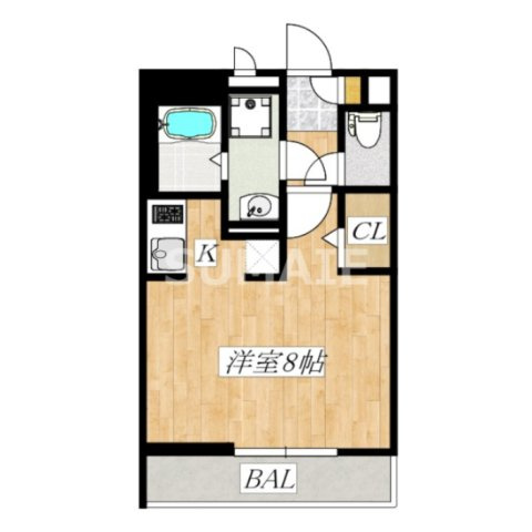 リブリ・新都心の間取り|1Kです☆