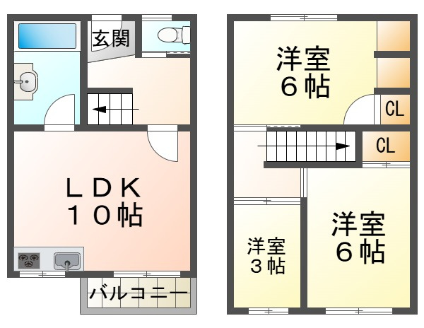 松が丘住宅14号棟の間取り