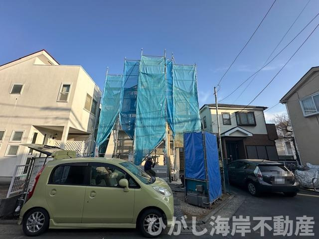 茅ヶ崎市松が丘2丁目　新築戸建　の外観|1月19日撮影　建築中　現地外観