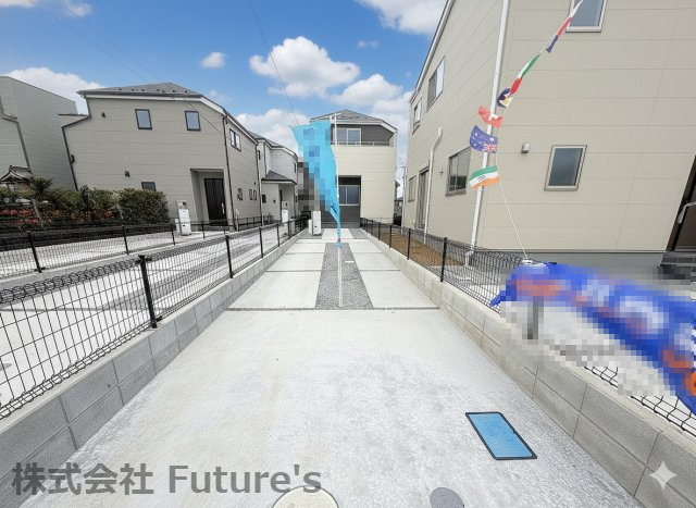 三郷市彦糸1丁目　新築戸建　全5棟　3号棟の駐車場|縦列2台駐車可能