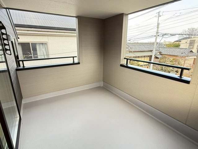 川越市寺尾第4期　新築一戸建て　1号棟のバルコニー|暖かな日差しのふりそそぐバルコニー