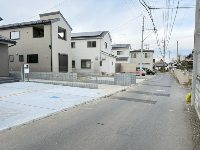 川越市寺尾第4期　新築一戸建て　1号棟の前面道路含む現地写真|前面道路含む現地写真です