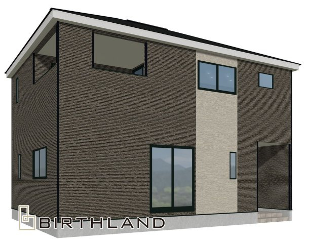 新築戸建・新築建売　相馬市百槻第3　中村第一小学校・向陽中学校の外観パース|1号棟　完成予想図になります。