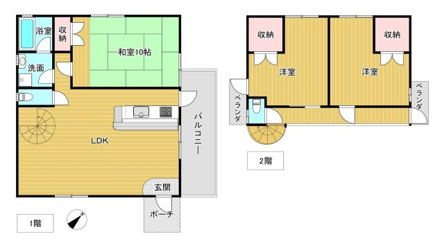 商談中　伊豆七島を望む 無垢材を使用したログハウスの間取り|3LDKの間取り