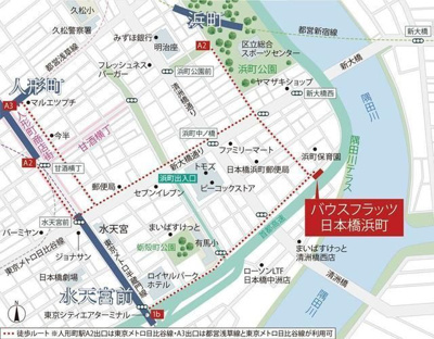 【地図】 | バウスフラッツ日本橋浜町