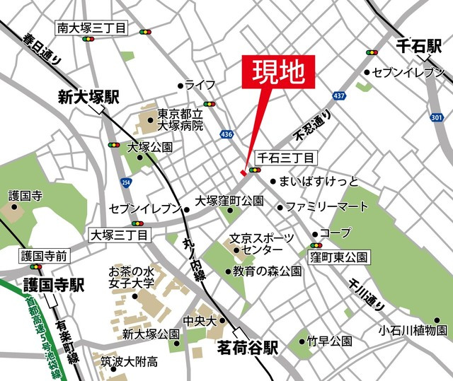 アローズ茗荷谷の地図