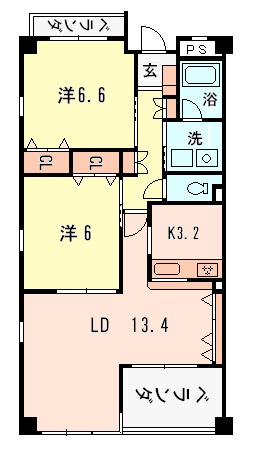 リジェールＢの間取り