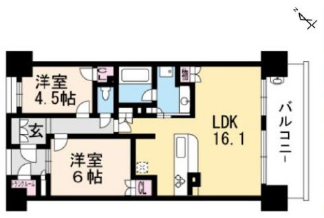プレサンスロジェ草津　17Fの間取り