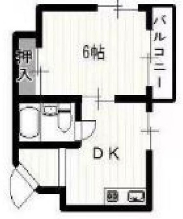 【間取り】 | 巣鴨コーポラス | 南東向きのお部屋なので、陽当たり良好です！