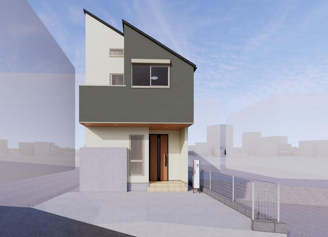 横浜市南区永田東2丁目 新築戸建て【仲介手数料無料】の外観パース