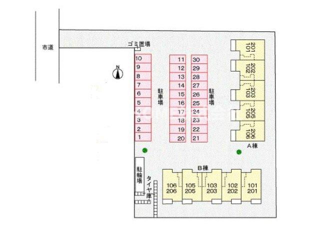 サンリットタウン　日高Ａの区画図