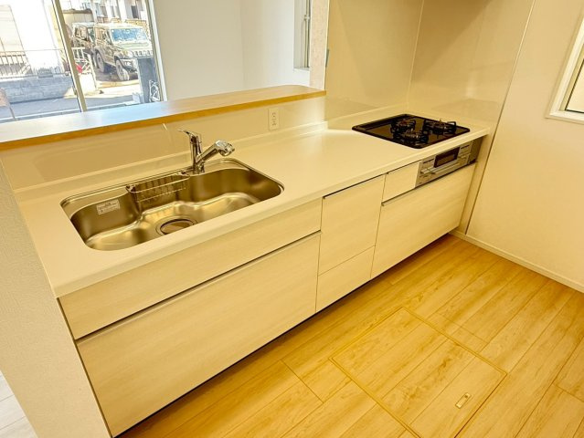 川越市的場第38　新築一戸建て　1号棟のキッチン|使いやすいキッチンです