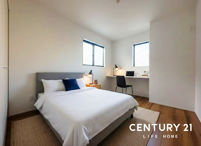 【寝室】 | JR南武線「矢野口」新築分譲 | 落ち着いて過ごせるお部屋なので、寝室にいかがでしょうか(家具CGイメージ)