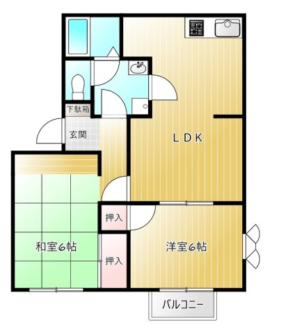神戸市須磨区南落合１丁目のハイツ