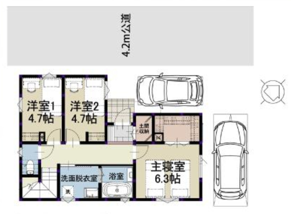 川越的場　新築一戸建ての区画図|１号棟