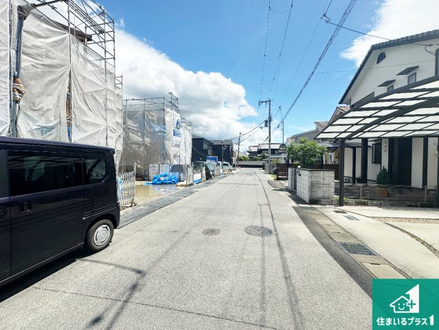 1(土)2(日)現地案内可能！　橿原市城殿町　全6邸の前面道路含む現地写真|周辺は閑静な住宅街です。前面道路もしっかりと有りますので車の出し入れも安心ですよ！