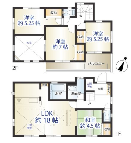 ＜全８棟＞開発分譲地／全棟長期優良住宅／瀬谷区北新の間取り