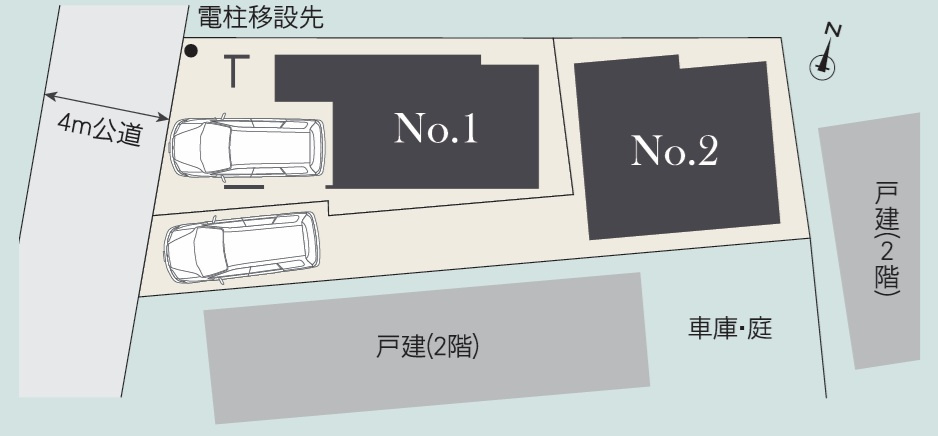 市川市香取１丁目１１１Ⅱ②の区画図