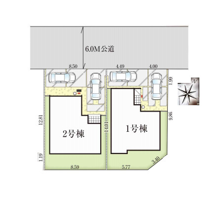 さいたま市北区吉野町　7期　新築一戸建て　グラファーレ　02の区画図|【全2棟・2号棟】