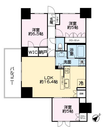 レーベン葵常磐町　CAPITAL　TOWERの間取り